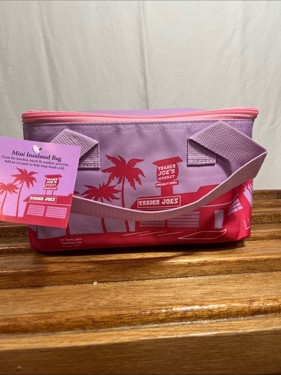 Trader Joe'S Handbags - NWT Trader Joe’s Mini Insulated Lavender Purple Magenta Pink 1.5 Gal cooler bag